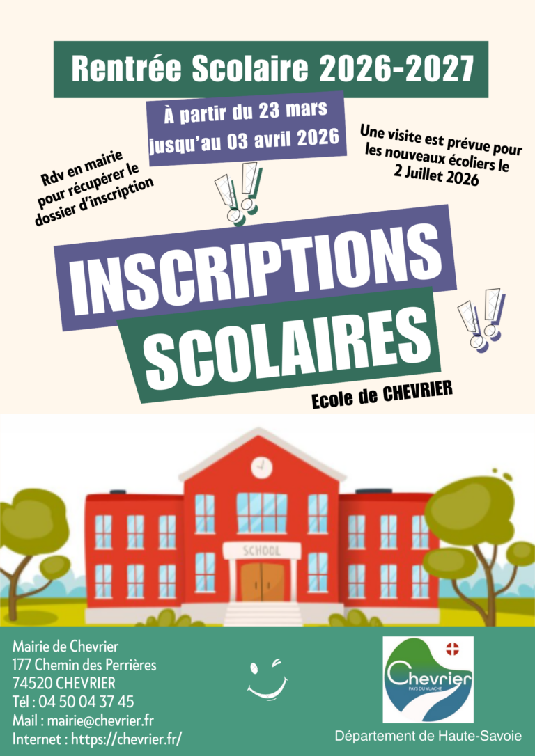 INSCRIPTIONS SCOLAIRES