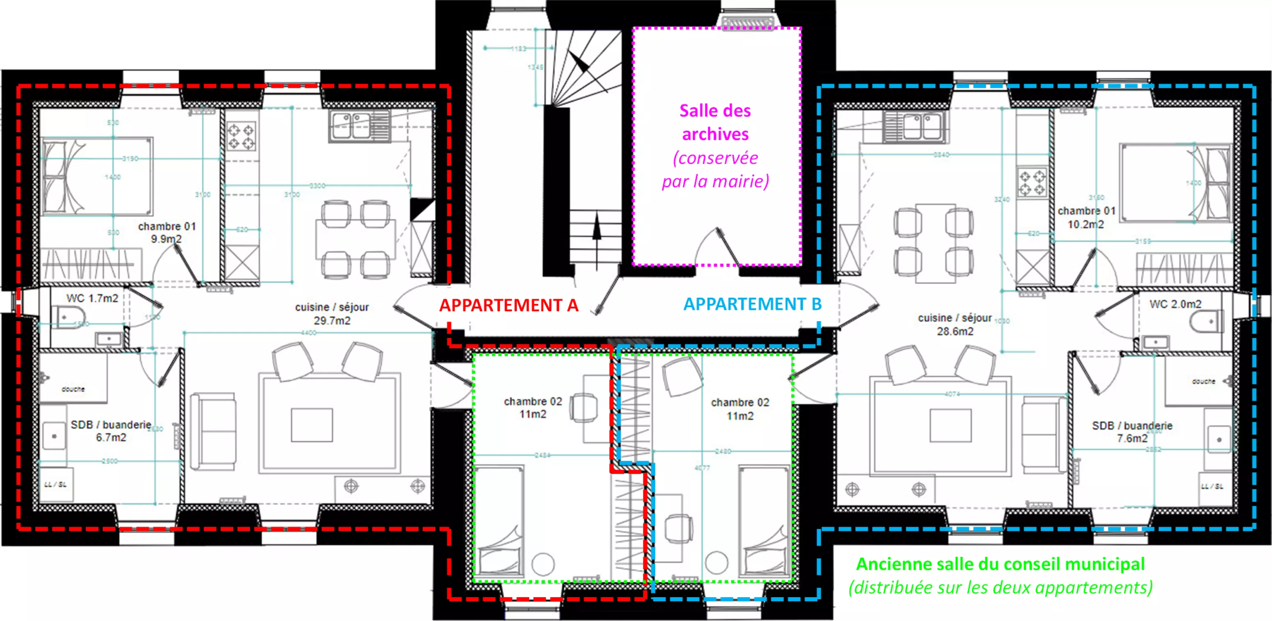Ralentisseurs Chemin de la Fruitière Rénovation des deux appartements communaux